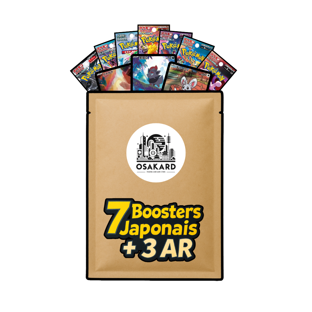 Osakard® Mega Pack Japonais de 7 boosters aléatoires + 3 AR
