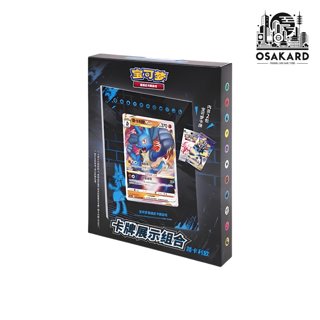 Coffret Pokémon Card Display Lucario - 2 Boosters - Chinois