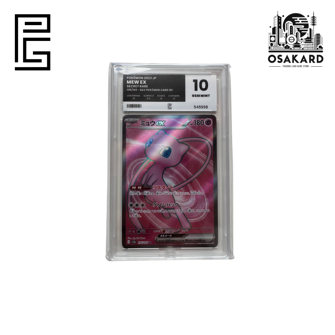 Pure Grading 10 Pokémon Mew 195/165 - SV2A - Gem Mint - Japonais