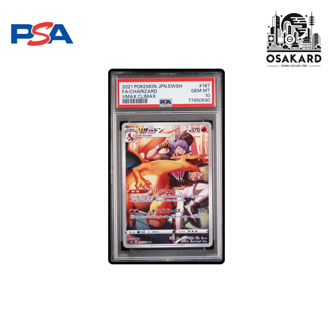 PSA 10 Pokémon Dracaufeu 187/184 - s8b - Japonais