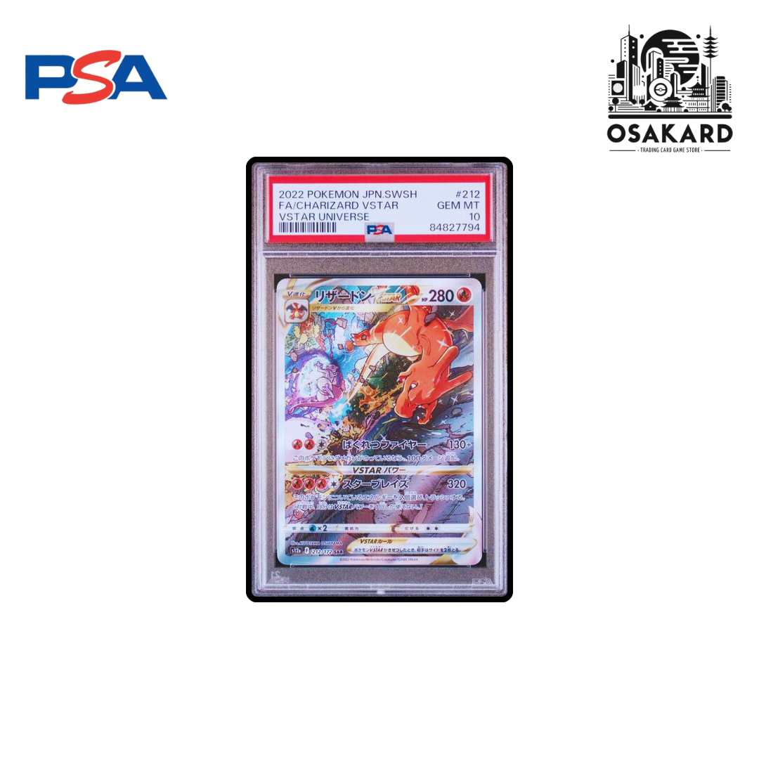 PSA 10 Pokémon Dracaufeu VStar 212/172 - S12a - Japonais