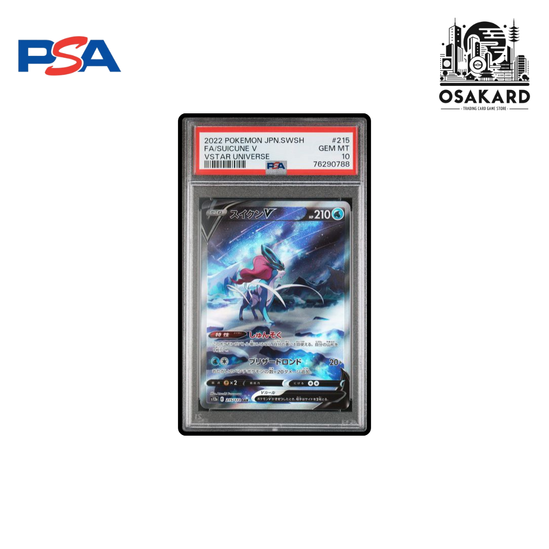 PSA 10 Pokémon Suicune V 215/172 - S12a - Japonais