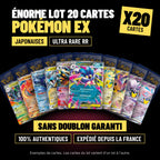 Lot de 20 cartes Pokémon EX japonaises Ultra Rare RR, sans doublon, 100% authentiques, exemples de cartes