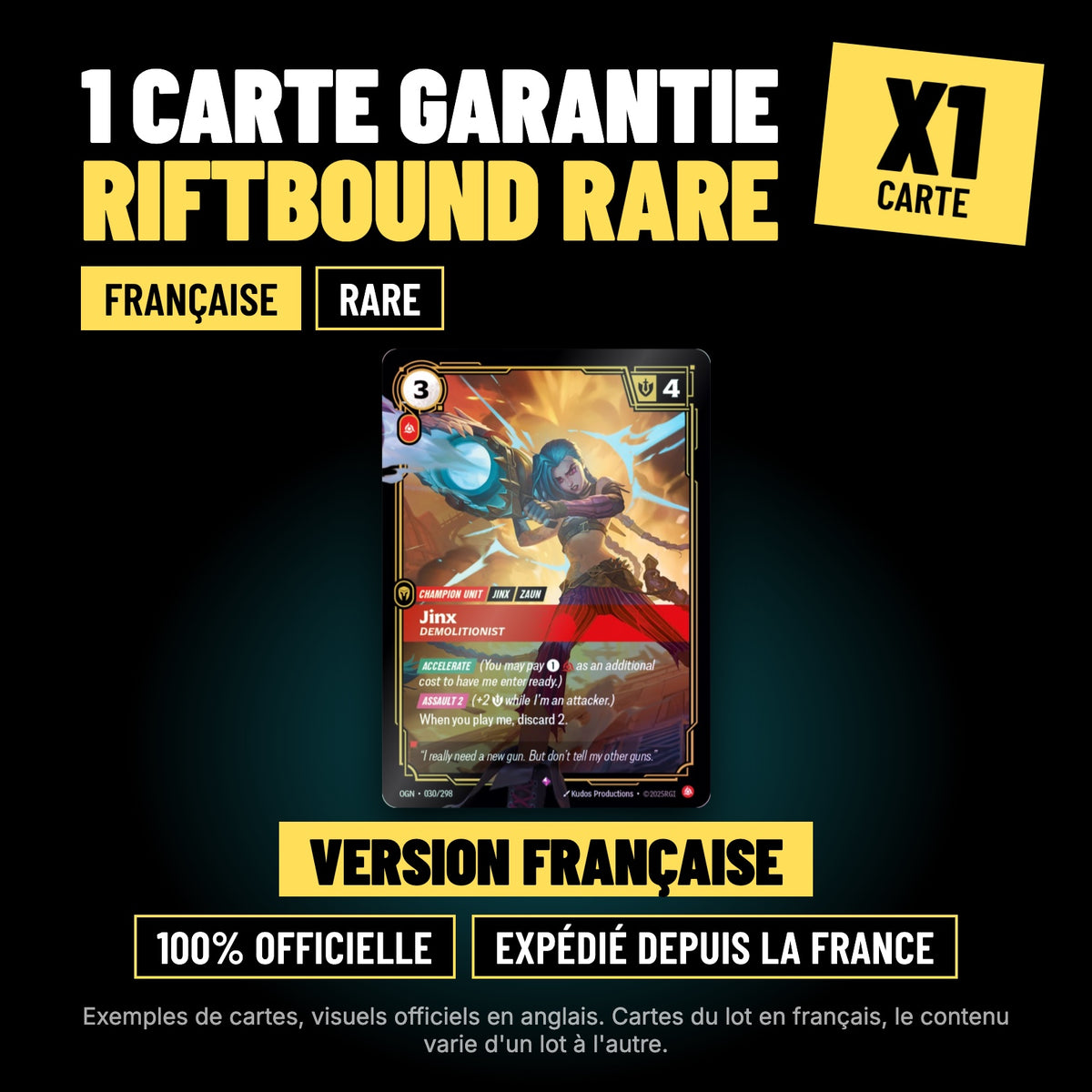 Carte Riftbound rare française garantie, carte officielle League of Legends TCG