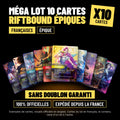 Méga Lot 10 cartes Riftbound épiques françaises sans doublon, cartes officielles League of Legends TCG