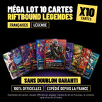 Méga Lot 10 cartes Riftbound légendes françaises sans doublon, cartes officielles League of Legends TCG