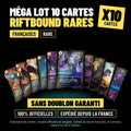 Méga Lot 10 cartes Riftbound rares françaises sans doublon, cartes officielles League of Legends TCG