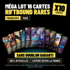Méga Lot 10 cartes Riftbound rares françaises sans doublon, cartes officielles League of Legends TCG