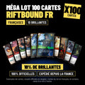 Méga Lot 100 cartes Riftbound françaises dont 10 brillantes, cartes officielles League of Legends TCG