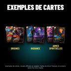 Exemples de cartes Riftbound rares : Jinx, Darius, Ekko, Evelynn, Irelia, Ezreal, visuels officiels en anglais