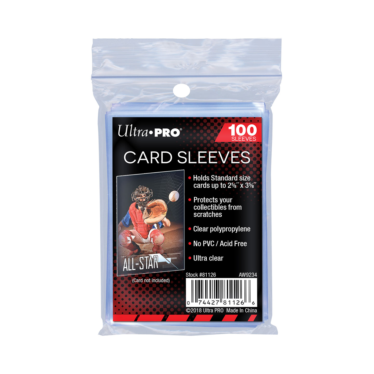 Ultra Pro Lot de 100 sleeves standard 66 x 91 mm